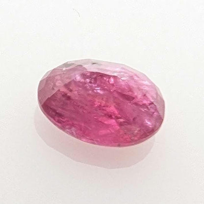 0.89 ct Unheated Ruby from Mozambique - Faceted Pinkish Red Ruby - Oval Ruby Gemstone - Natural Oval Cut Ruby