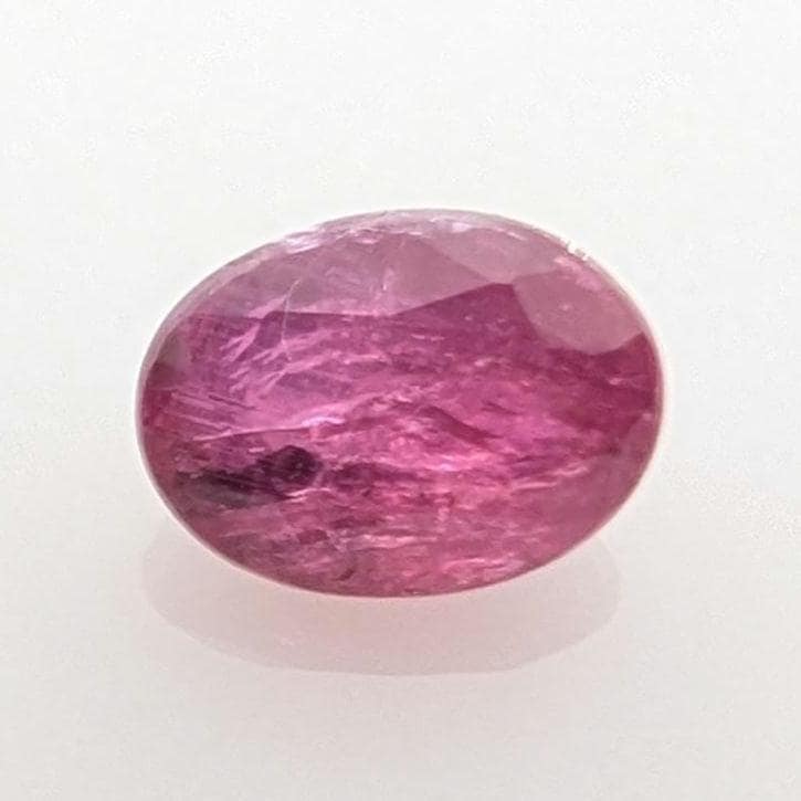 0.89 ct Unheated Ruby from Mozambique - Faceted Pinkish Red Ruby - Oval Ruby Gemstone - Natural Oval Cut Ruby