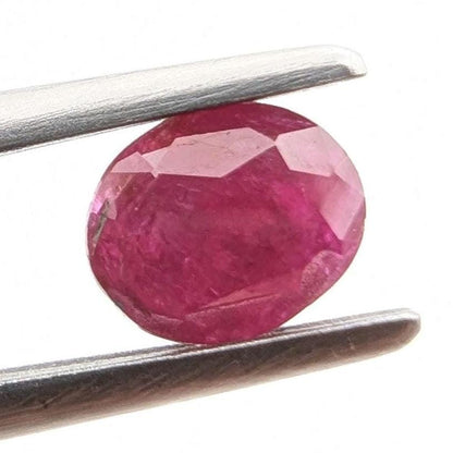 0.77 ct Unheated Ruby from Mozambique - Faceted Pinkish Red Ruby - Oval Ruby Gemstone - Natural Oval Cut Ruby