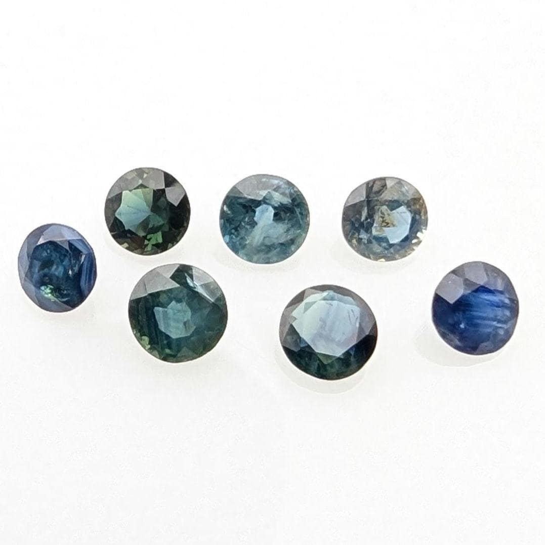 3.90 ct (7 pieces) Round Blue Sapphires - Brilliant Cut Sapphires - 5mm Sapphires - Loose Faceted Gemstones - Madagascar