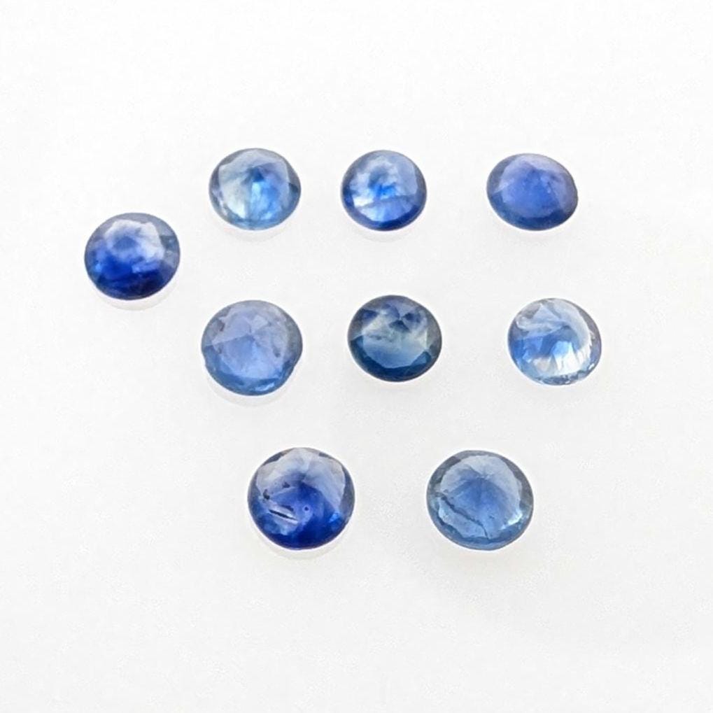 1.23 ct (9 pieces) Round Blue Sapphires - Brilliant Cut Sapphires - 3mm Sapphires - Loose Faceted Gemstones - Madagascar