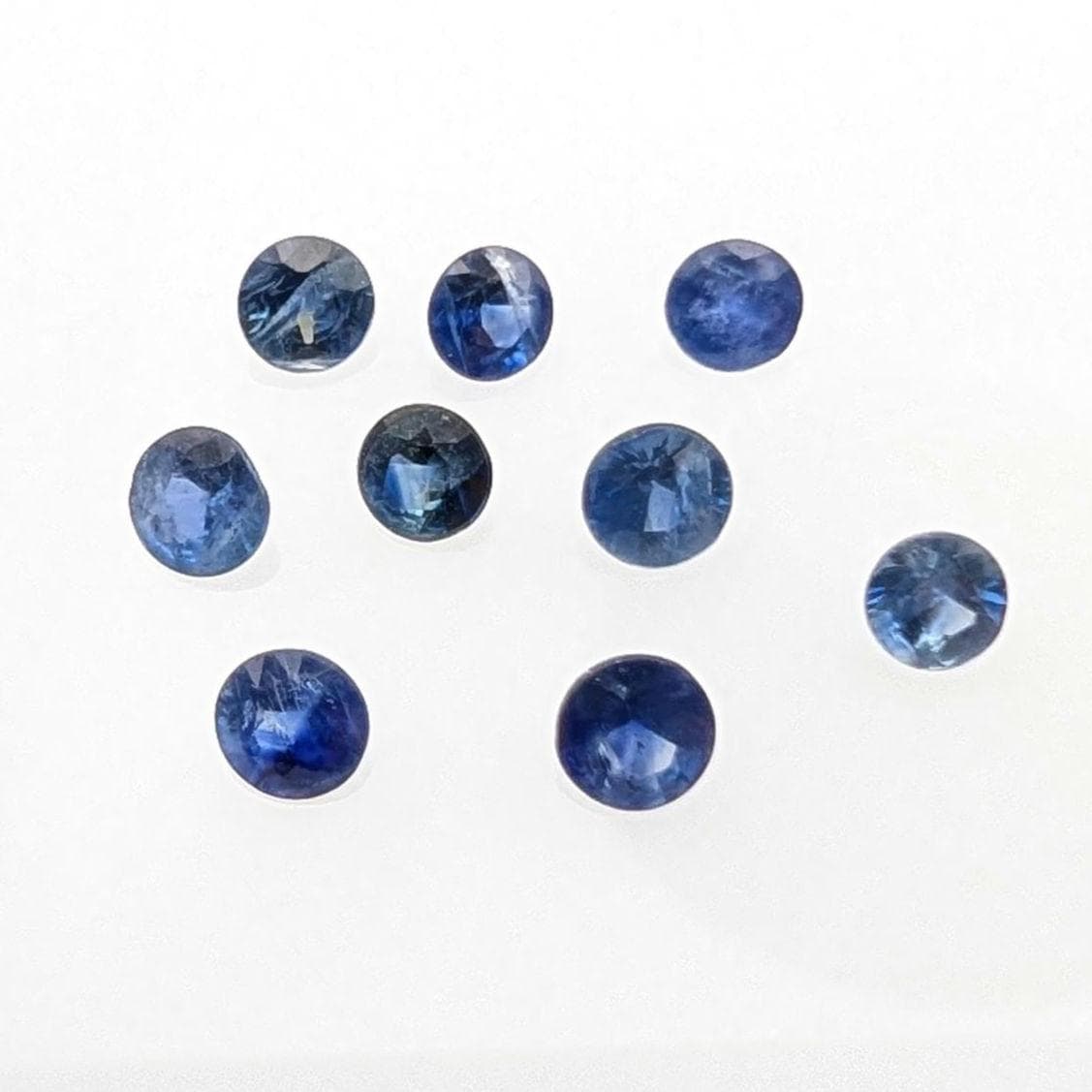 1.23 ct (9 pieces) Round Blue Sapphires - Brilliant Cut Sapphires - 3mm Sapphires - Loose Faceted Gemstones - Madagascar
