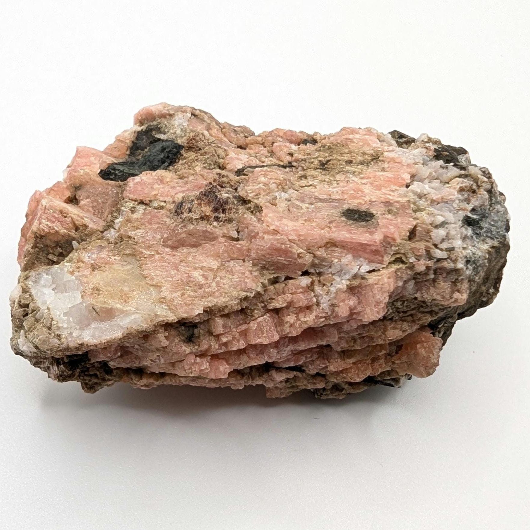 184g Serandite with Aegirine on Albite - Mont Saint-Hilaire, Québec, Canada - Serandite Mineral Specimen - Canadian Combination Mineral