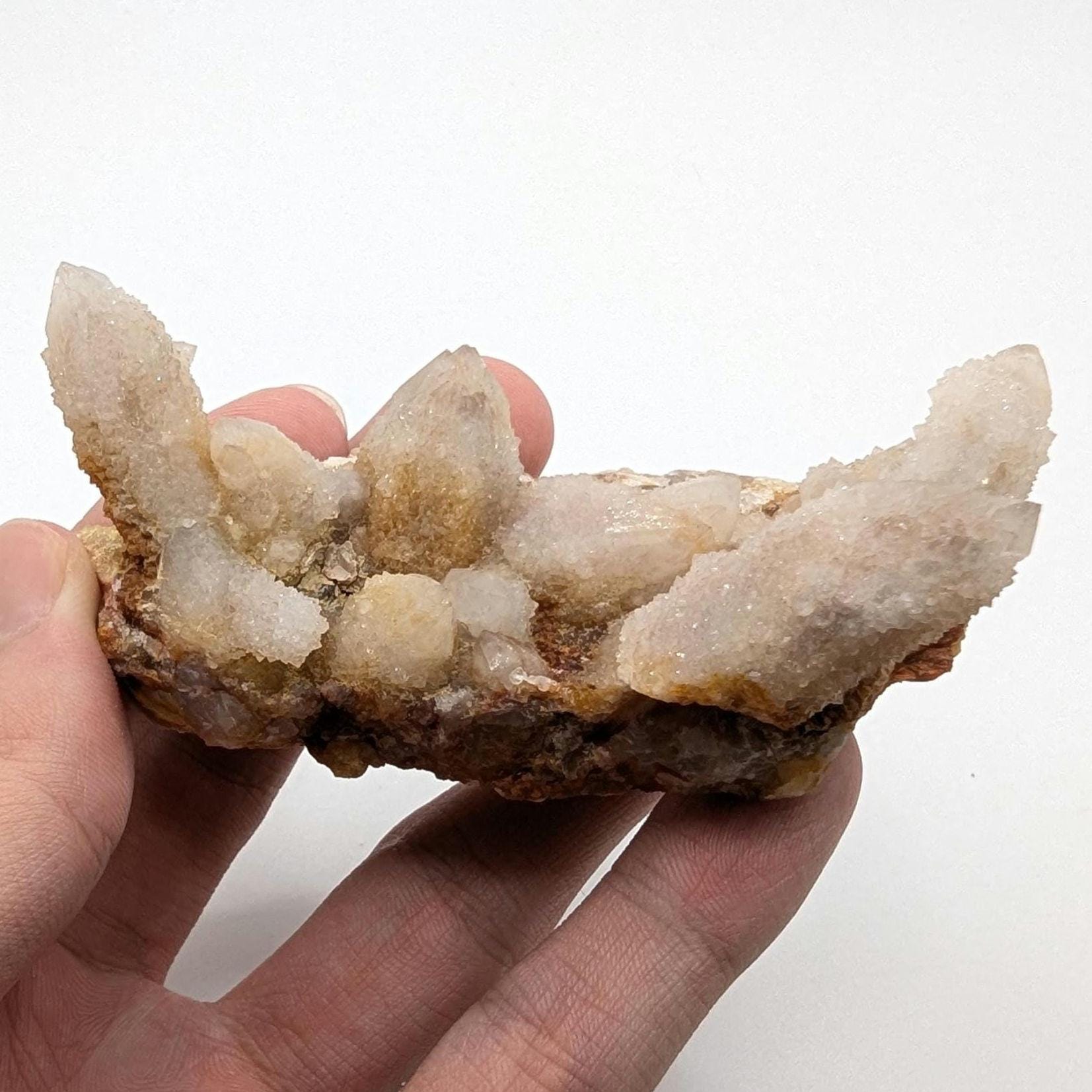 113g Spirit Quartz Cluster - Mpumalanga, South Africa - Natural Cactus Quartz Specimen - Spirit Quartz Crystals