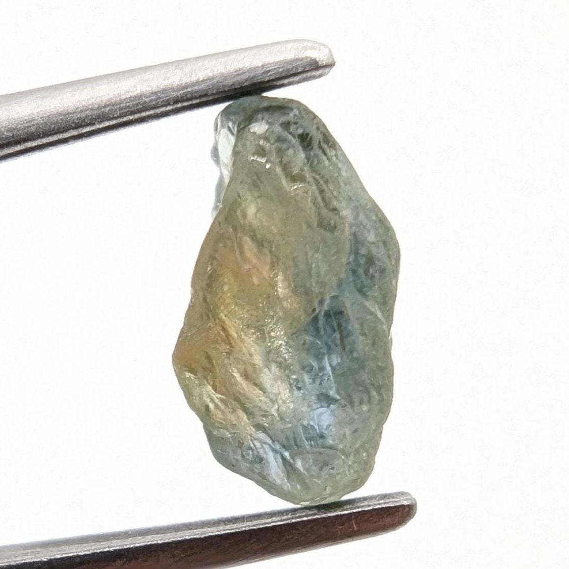 1.91ct Bicolor Sapphire Gem from Madagascar - Natural Blue Yellow Sapphire Gemstone - Loose Gemstone Specimens - Facet Rough Sapphire