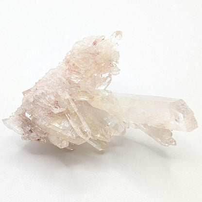 49g Natural Pink Quartz - Lithium Coated Quartz Crystal - Bolivar, Colombia - Pink Quartz Cluster - Crystallized Lemurian Quartz Specimen