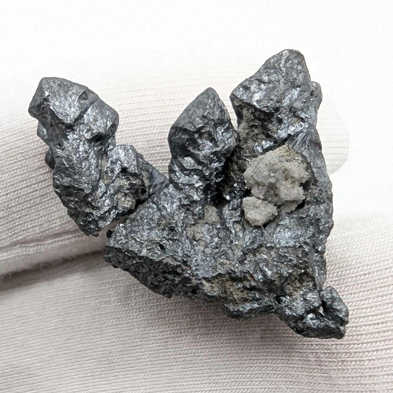 10g Rare Acanthite Silver Ore Crystals - Bou Azzer, Morocco - Raw Silver Sulfide Minerals - Silver Minerals Specimen - Rough Silver Crystals