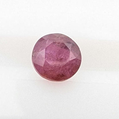 1.54 ct Unheated Ruby from Mozambique - Faceted Pinkish Red Ruby - Round Ruby Gemstone - Natural Round 6mm Ruby