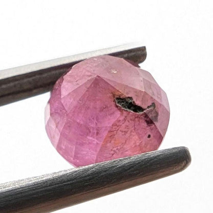 1.54 ct Unheated Ruby from Mozambique - Faceted Pinkish Red Ruby - Round Ruby Gemstone - Natural Round 6mm Ruby