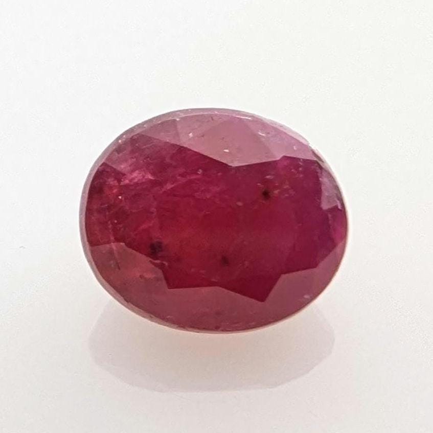 0.94 ct Unheated Ruby from Mozambique - Faceted Pinkish Red Ruby - Oval Ruby Gemstone - Natural Oval Cut Ruby