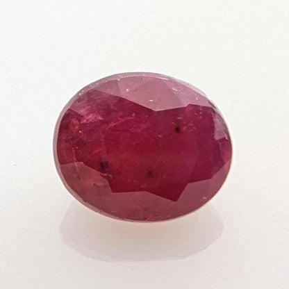 0.94 ct Unheated Ruby from Mozambique - Faceted Pinkish Red Ruby - Oval Ruby Gemstone - Natural Oval Cut Ruby