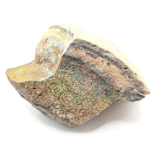 111g Iridescent Rainbow Pyrite on Sedimentary Concretion Matrix - Natural Rainbow Pyrite Crystal - Volga River, Ulyanovsk, Russia