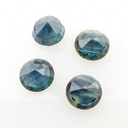 2.42 ct (4 pieces) Round Blue Sapphires - Brilliant Cut Sapphires - 5mm Sapphires - Loose Faceted Gemstones - Madagascar