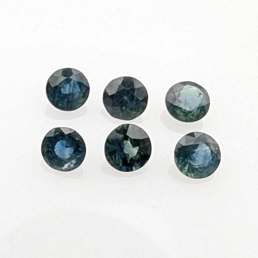 2.36 ct (6 pieces) Round Blue Sapphires - Brilliant Cut Sapphires - 4mm Sapphires - Loose Faceted Gemstones - Madagascar