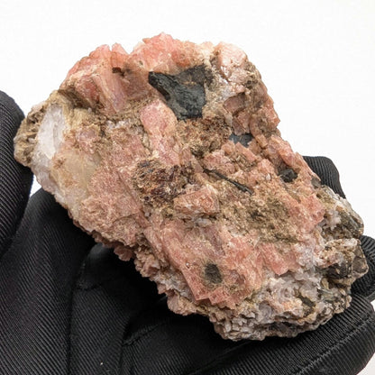 184g Serandite with Aegirine on Albite - Mont Saint-Hilaire, Québec, Canada - Serandite Mineral Specimen - Canadian Combination Mineral