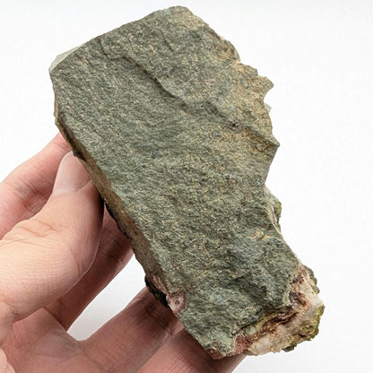 261g Natural Epidote with Quartz Crystals on Matrix - Imilchil, Morocco - Rough Green Epidote - Raw Mineral Specimen