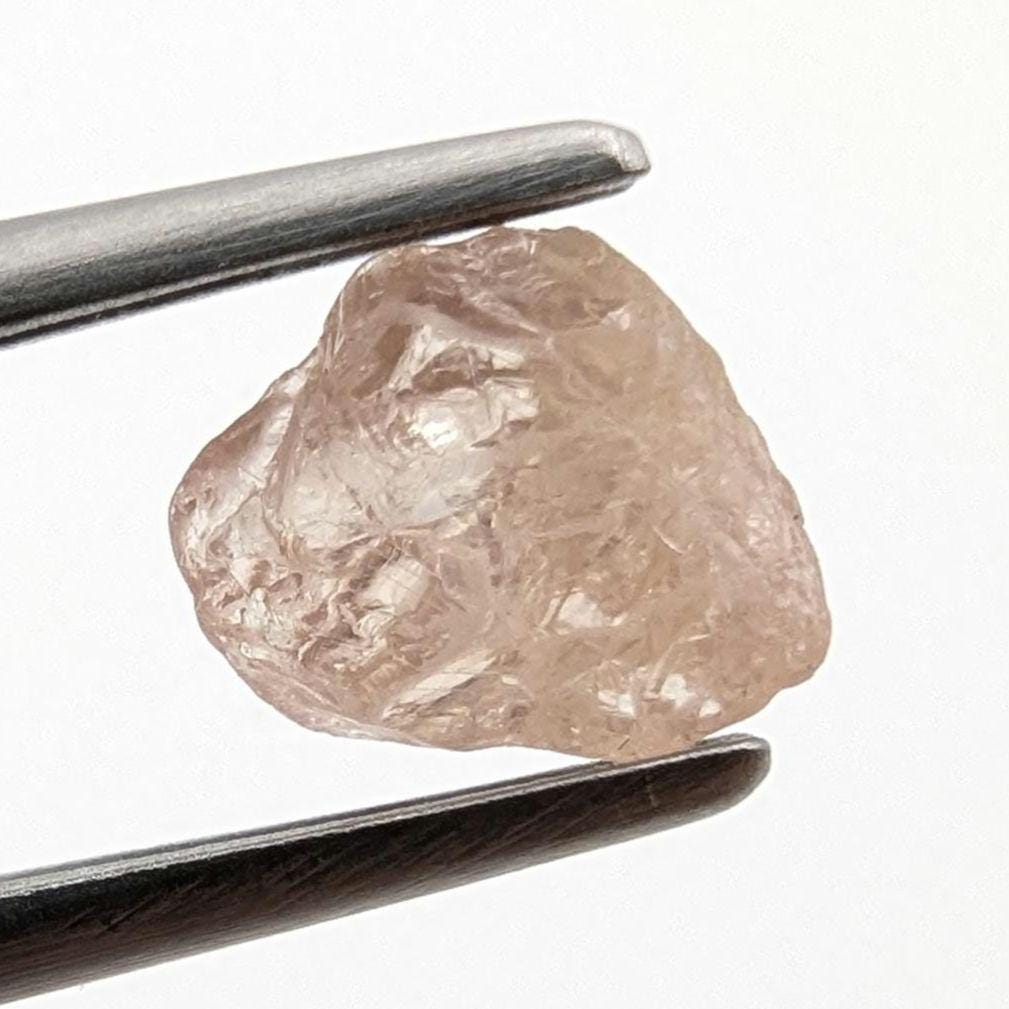 1.29ct Light Padparadscha Sapphire from Madagascar - Natural Orange Pink Sapphire Gemstone - Loose Gemstone Specimens - Facet Rough Sapphire