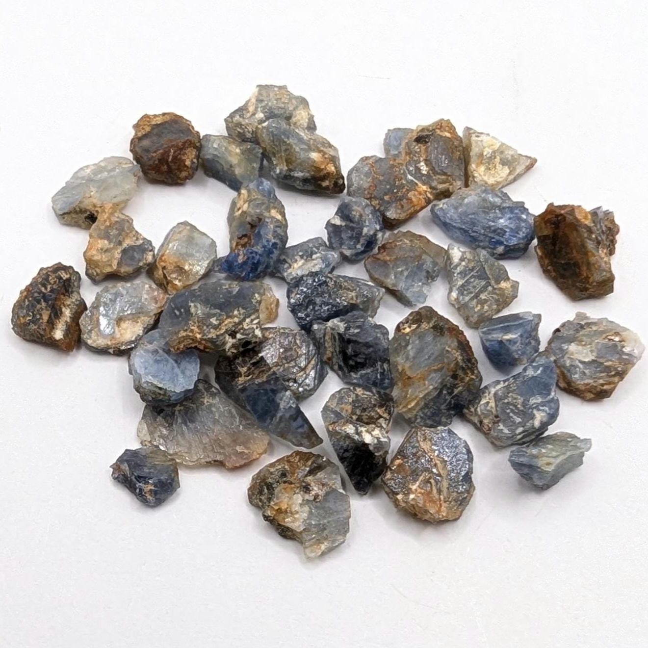 49 ct (35 pieces) Blue Sapphire Lot from Mogok, Myanmar - Natural Corundum Sapphire Gemstones - Rough Gemstone Lot