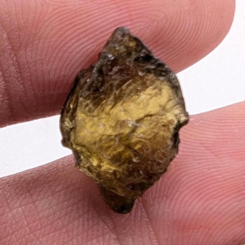 6.84 ct Rare Sinhalite Gem Crystal from Mogok, Myanmar - Natural Yellowish Green Sinhalite Mineral Specimen - Burmese Minerals