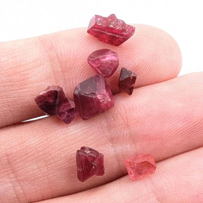 10 ct Lot of Red Spinel Crystals from Mogok, Myanmar - Natural Spinel Terminated Crystal Gemstone - Burmese Gemstones