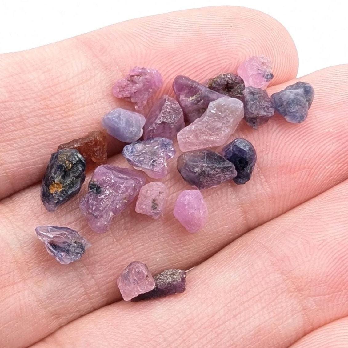 15 ct (20 pieces) Natural Pink Purple Sapphire Lot from Mogok, Myanmar - Natural Corundum Sapphire Gemstones - Rough Gemstone Lot