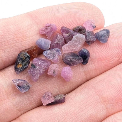 15 ct (20 pieces) Natural Pink Purple Sapphire Lot from Mogok, Myanmar - Natural Corundum Sapphire Gemstones - Rough Gemstone Lot