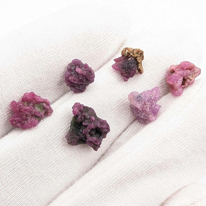 10 ct Lot of Ruby Crystals from Mogok, Myanmar - Natural Purple Pink Corundum Ruby Terminated Crystal Gemstone - Crystallized Ruby