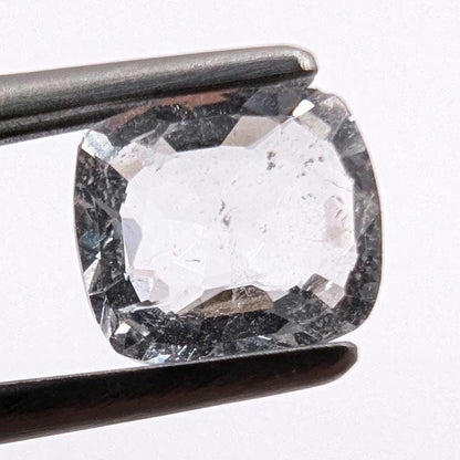 0.74ct Goshenite Gemstone - Mogok, Burma - Natural Untreated Goshenite Colorless Beryl - Cushion Faceted Gemstones - Collector Stone