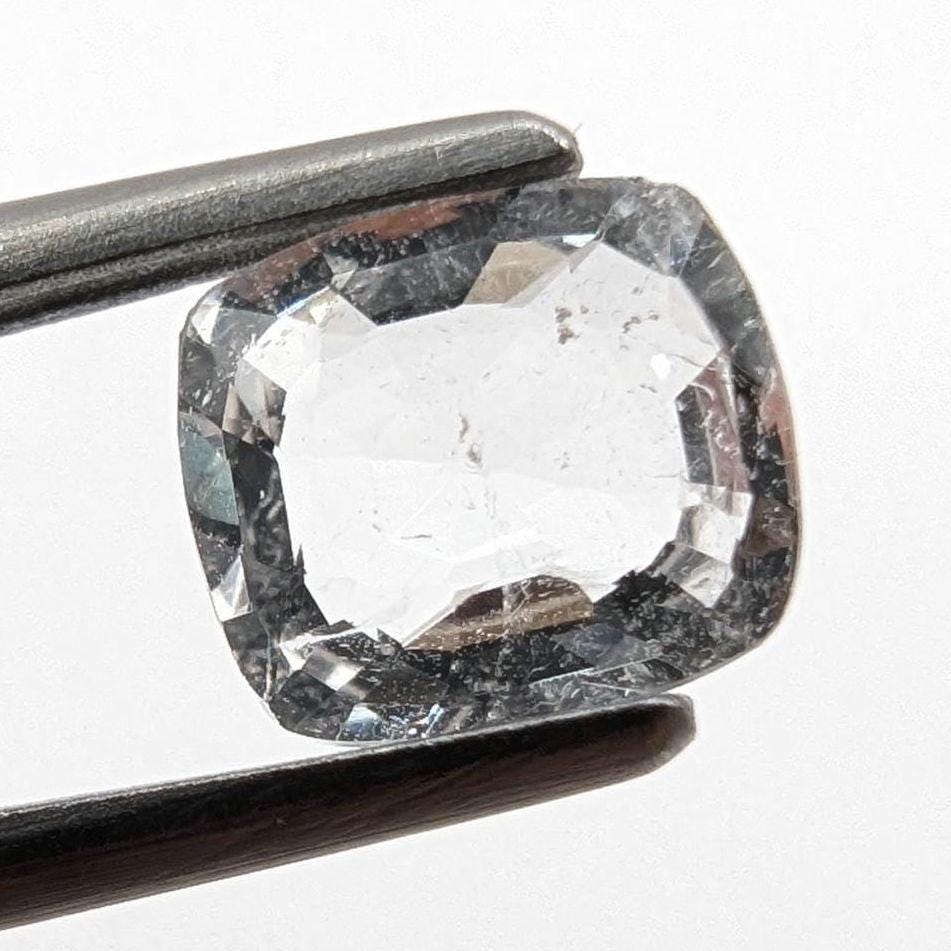 0.74ct Goshenite Gemstone - Mogok, Burma - Natural Untreated Goshenite Colorless Beryl - Cushion Faceted Gemstones - Collector Stone
