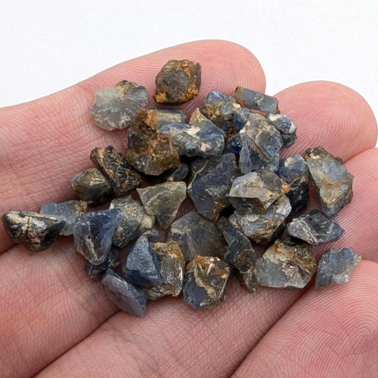 49 ct (35 pieces) Blue Sapphire Lot from Mogok, Myanmar - Natural Corundum Sapphire Gemstones - Rough Gemstone Lot