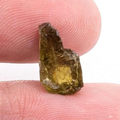 3.57 ct Rare Sinhalite Gem Crystal from Mogok, Myanmar - Natural Yellowish Green Sinhalite Mineral Specimen - Burmese Minerals