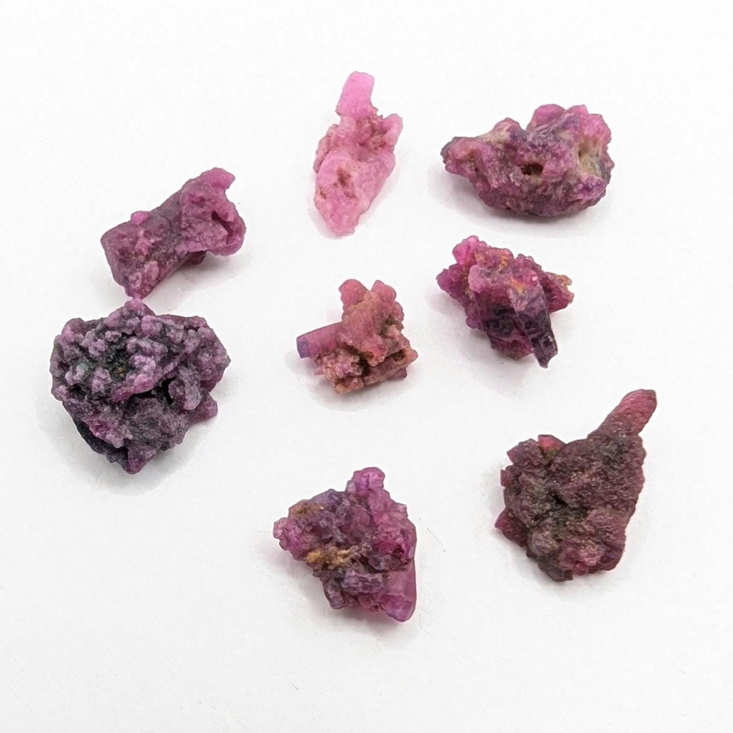 10 ct Lot of Ruby Crystals from Mogok, Myanmar - Natural Purple Pink Corundum Ruby Terminated Crystal Gemstone - Crystallized Ruby