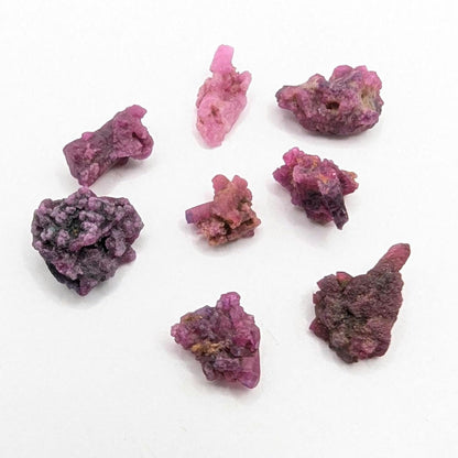 10 ct Lot of Ruby Crystals from Mogok, Myanmar - Natural Purple Pink Corundum Ruby Terminated Crystal Gemstone - Crystallized Ruby