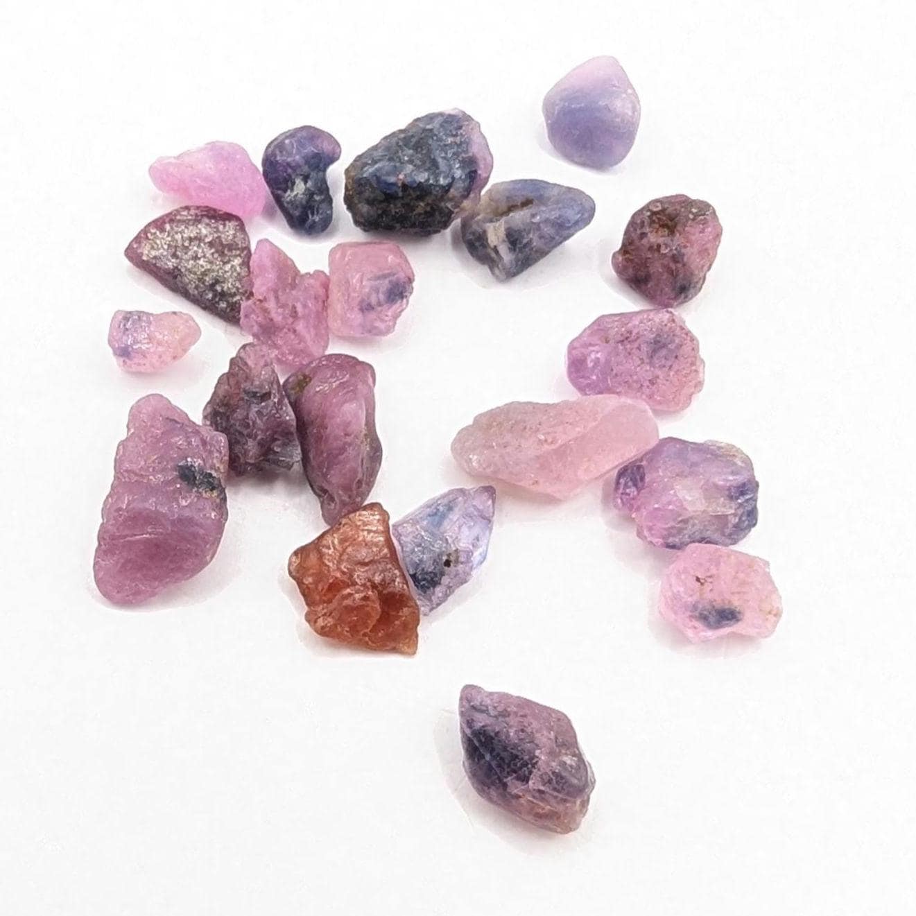 15 ct (20 pieces) Natural Pink Purple Sapphire Lot from Mogok, Myanmar - Natural Corundum Sapphire Gemstones - Rough Gemstone Lot