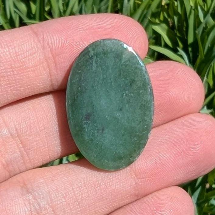 40 ct British Colombia Jade - Nephrite Jade Cabochon - Oval Cabochon from Lillooet, BC, Canada - Natural Untreated Canadian Green Jade