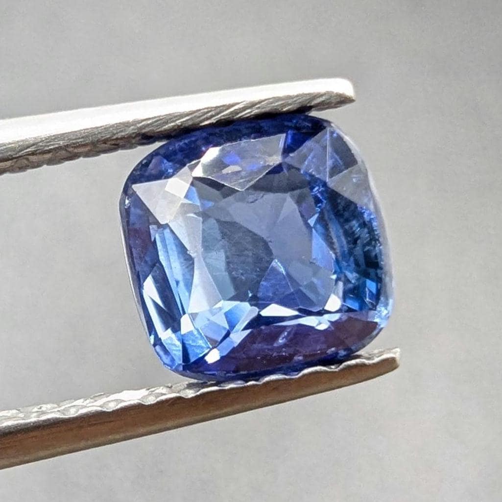 1.01 ct Certified Unheated Blue Sapphire - Cushion Faceted Sapphire from Madagascar - Unheated Natural Sapphire - JGTL Certificate Loose Gem