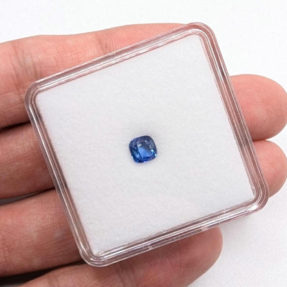 1.01 ct Certified Unheated Blue Sapphire - Cushion Faceted Sapphire from Madagascar - Unheated Natural Sapphire - JGTL Certificate Loose Gem