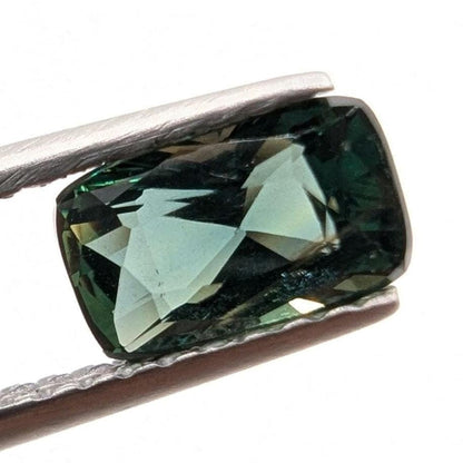1.00 ct Certified Unheated Teal Blue Sapphire - Cushion Faceted Sapphire from Madagascar - Loose Natural Sapphire with JGTL Certificate