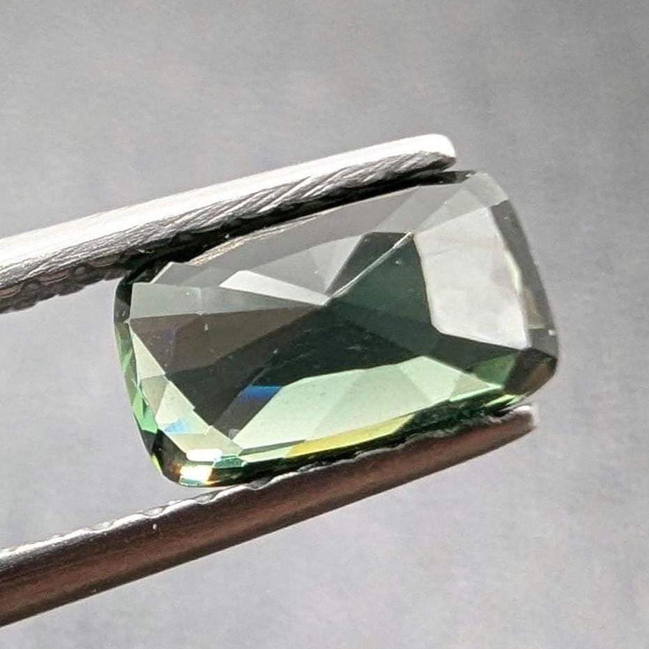 1.00 ct Certified Unheated Teal Blue Sapphire - Cushion Faceted Sapphire from Madagascar - Loose Natural Sapphire with JGTL Certificate