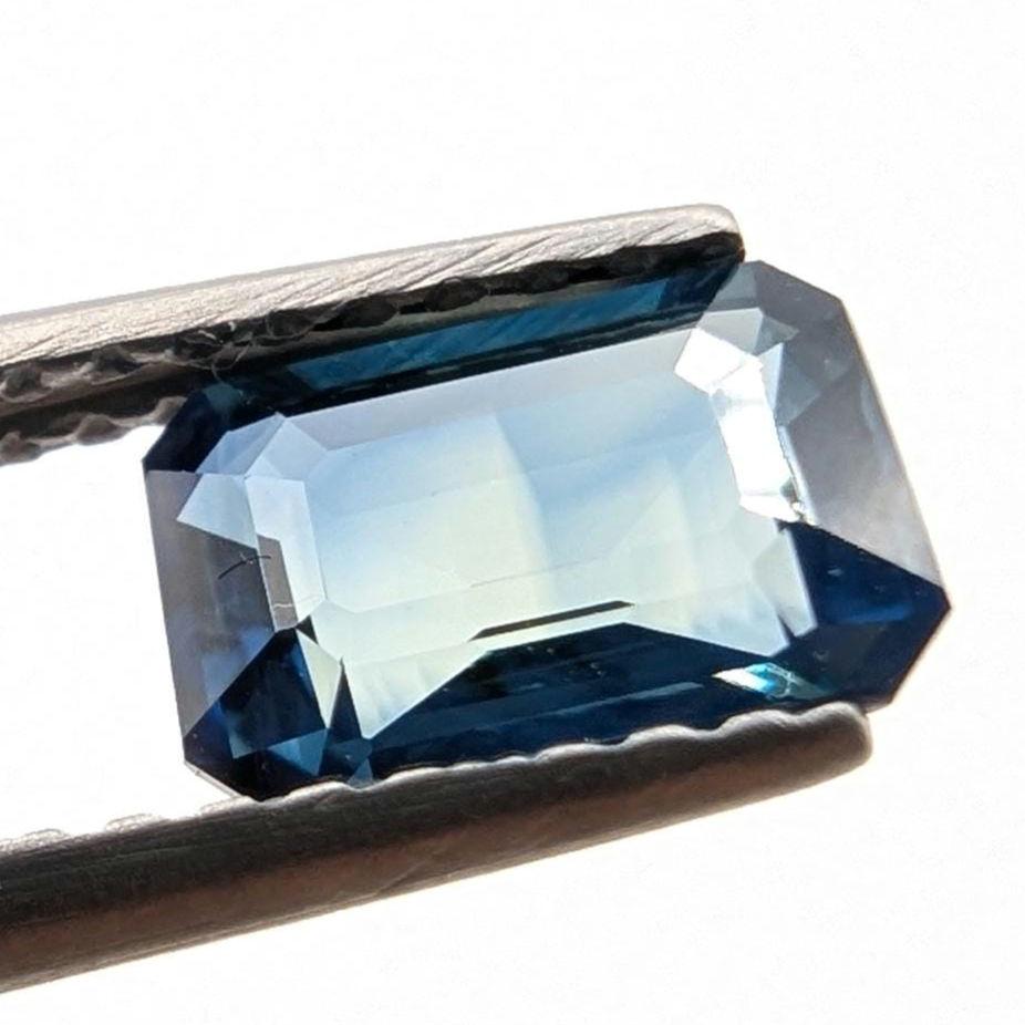 1.12 ct Certified Unheated Teal Blue Sapphire - Octagon Faceted Sapphire from Madagascar - Loose Natural Sapphire with JGTL Certificate