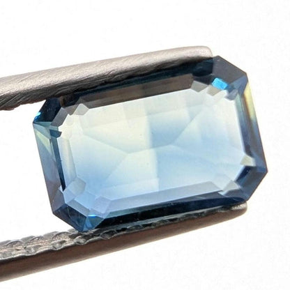 1.12 ct Certified Unheated Teal Blue Sapphire - Octagon Faceted Sapphire from Madagascar - Loose Natural Sapphire with JGTL Certificate