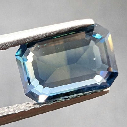 1.12 ct Certified Unheated Teal Blue Sapphire - Octagon Faceted Sapphire from Madagascar - Loose Natural Sapphire with JGTL Certificate
