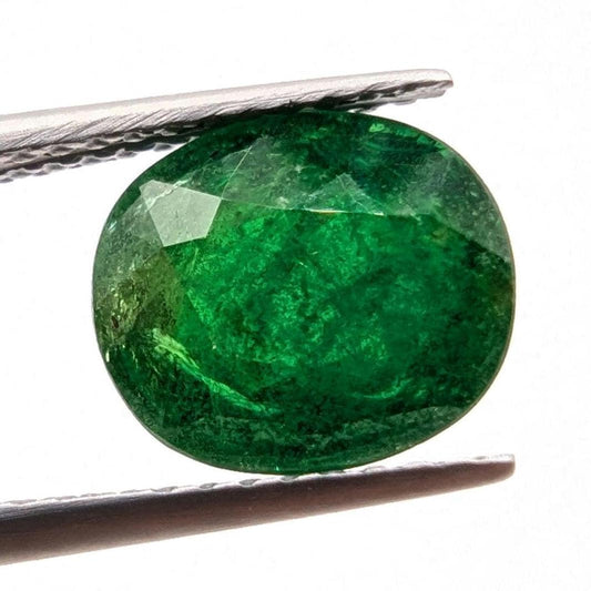 2.99 ct Green Tsavorite Garnet, Oval Cut, Tanzania