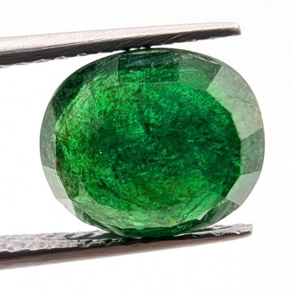 2.99 ct Green Tsavorite Garnet, Oval Cut, Tanzania
