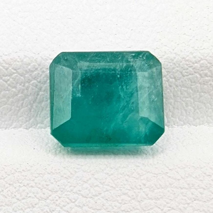 2.74ct Natural Emerald - Zambian Emerald with Minor Oil - Green Emerald from Zambia - Loose Octagon Cut Emerald - Faceted Loose Gemstone