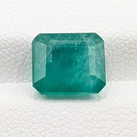 2.74ct Natural Emerald - Zambian Emerald with Minor Oil - Green Emerald from Zambia - Loose Octagon Cut Emerald - Faceted Loose Gemstone