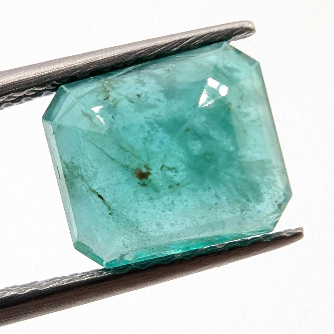 2.74ct Natural Emerald - Zambian Emerald with Minor Oil - Green Emerald from Zambia - Loose Octagon Cut Emerald - Faceted Loose Gemstone