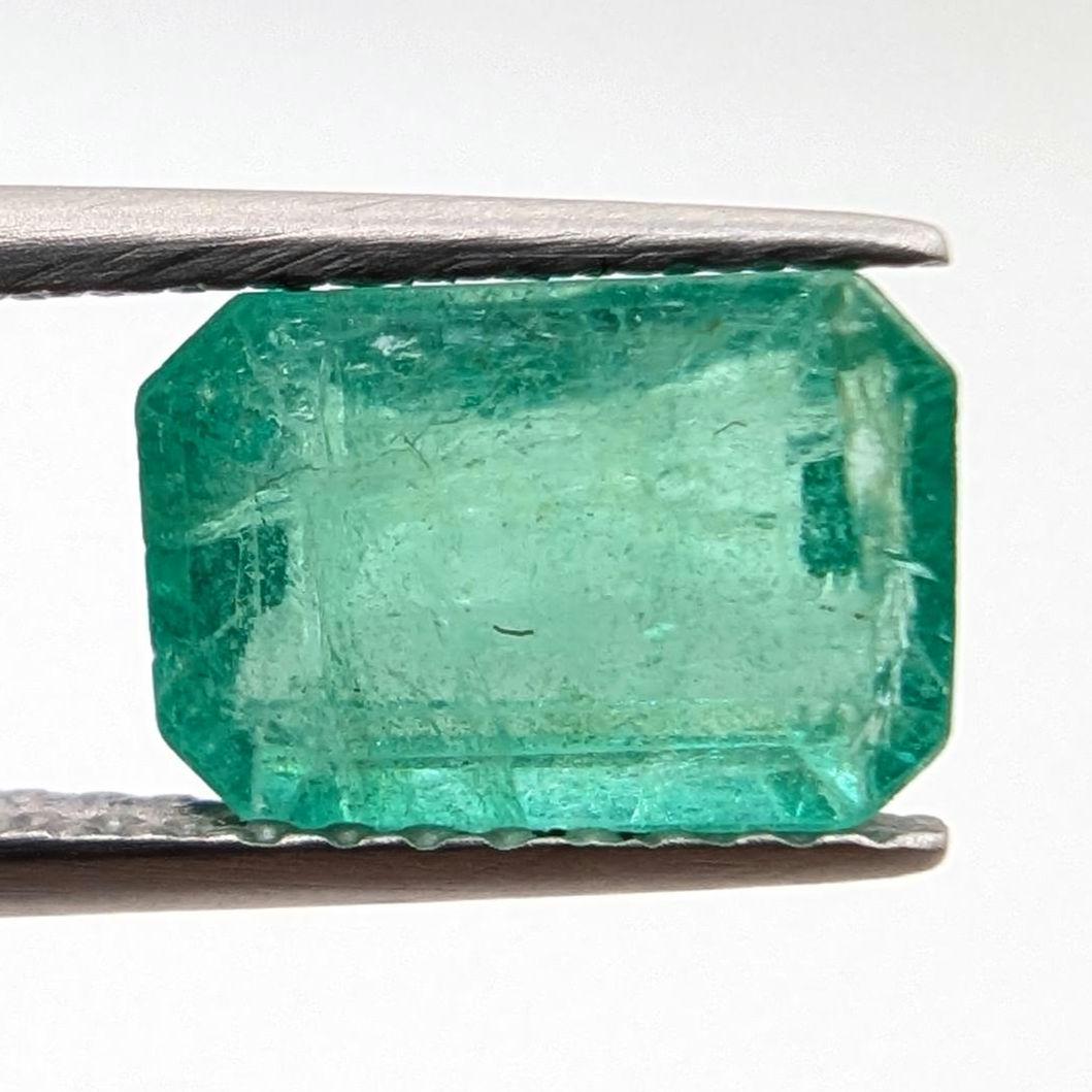 1.81ct Natural Emerald - Zambian Emerald with Minor Oil - Green Emerald from Zambia - Loose Octagon Cut Emerald - Faceted Loose Gemstone