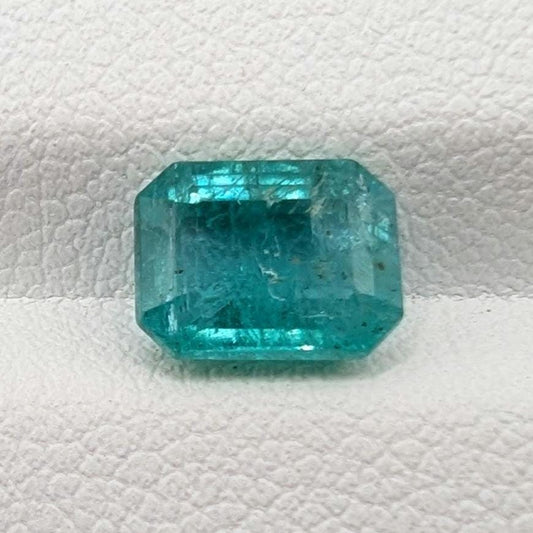 1.66ct Natural Emerald - Zambian Emerald with Minor Oil - Green Emerald from Zambia - Loose Octagon Cut Emerald - Faceted Loose Gemstone