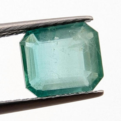 1.49ct Natural Emerald - Zambian Emerald with Minor Oil - Green Emerald from Zambia - Loose Octagon Cut Emerald - Faceted Loose Gemstone